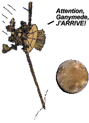 Galileo swoops toward Ganymede at full speed
