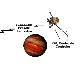 Galileo must start 
its engine or fly past J�piter